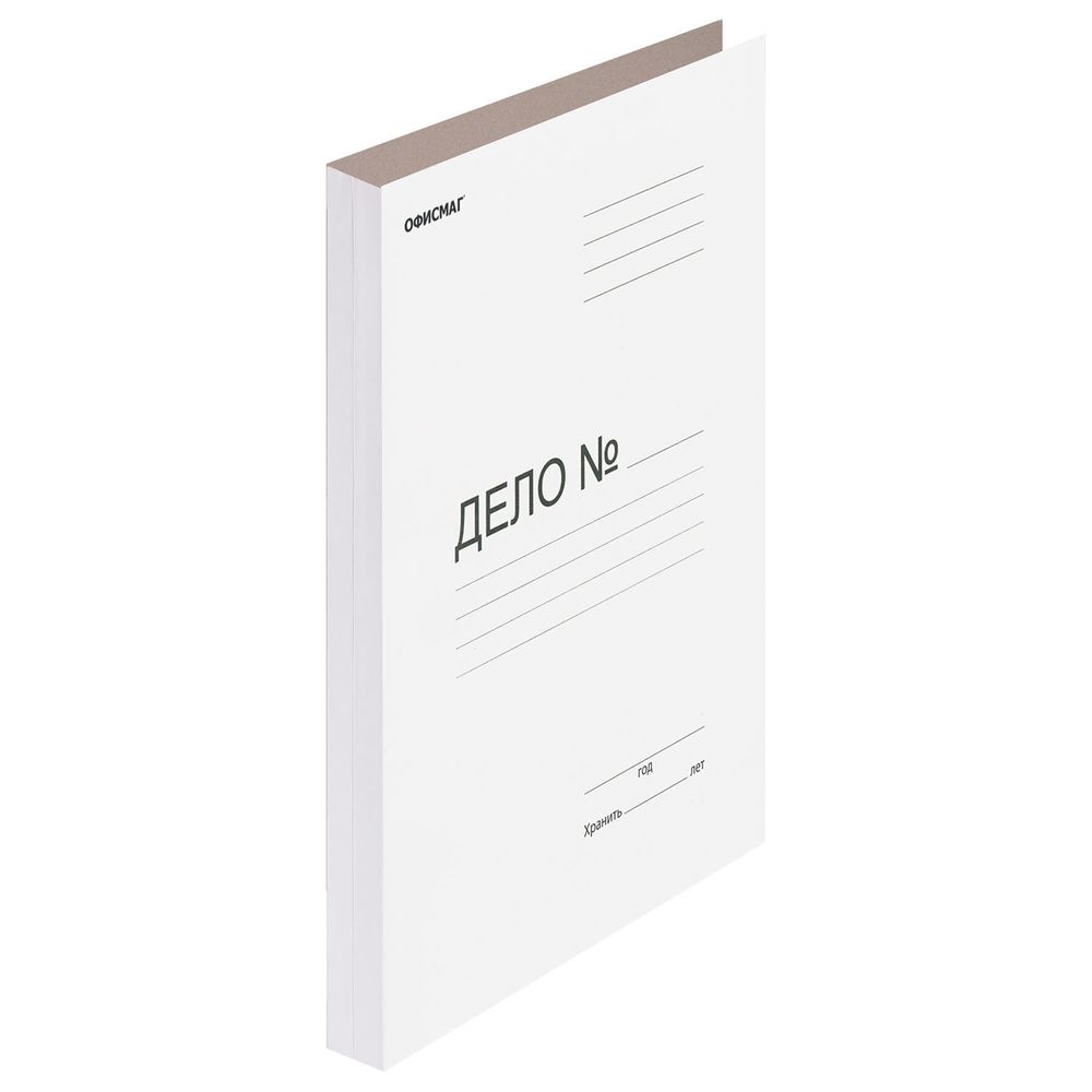 Скоросшиватель картонный ОФИСМАГ, гарантированная плотность 220 г/м2, до 200 листов, 127819