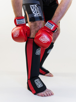 Защита голени формованная TFG Союз  ММА неопрен черно-красный