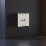 Накладка для розетки компьютерной двойной RJ45+RJ45 кат.6, S70 (хлопок)