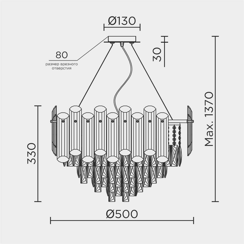 Подвесная люстра Modelux ML.7088.500 CR