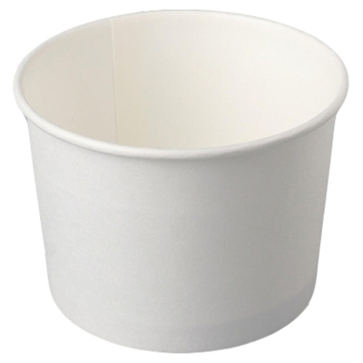 Креманка белая, с пластиковой крышкой, 250 мл