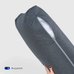 Бескаркасный диван-кровать c подлокотниками BuyDream Plus (джинс)
