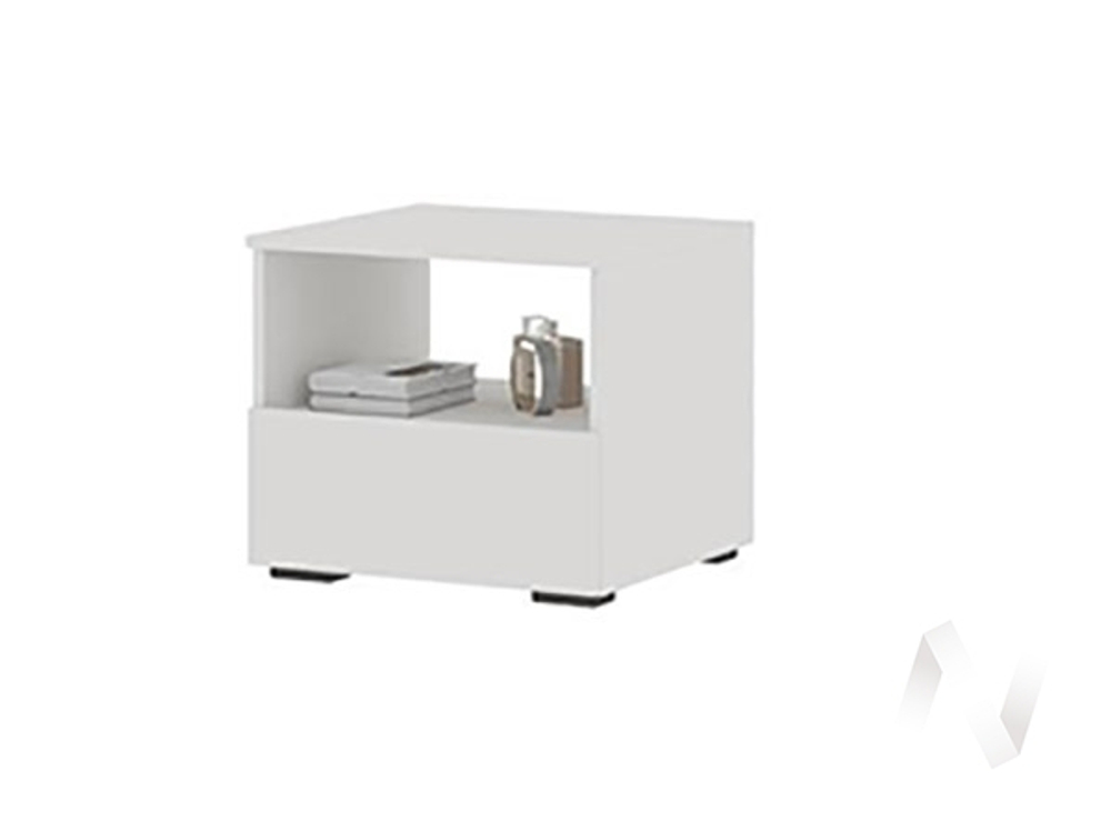 Тумба прикроватная ТБ 01 МС Хелен ЛДСП (белый/белый шагрень)