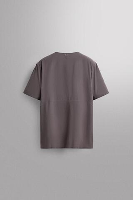 ZARA ТЕХНИЧЕСКАЯ ФУТБОЛКА ИЗ РЕЛЬЕФНОЙ ТКАНИ, ЛИЛОВЫЙ