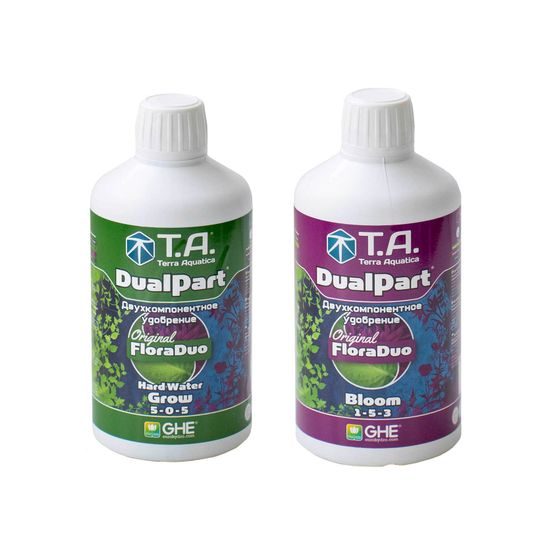 Набор минеральных удобрений для жесткой воды Terra Aquatica DualPart Set HW 0.5 л
