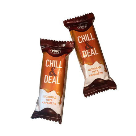 Батончик Chill Deal с карамелью и нугой флоупак 35гр