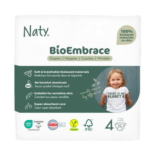 Подгузники Naty BioEmbrace, размер 4 (26 штук)