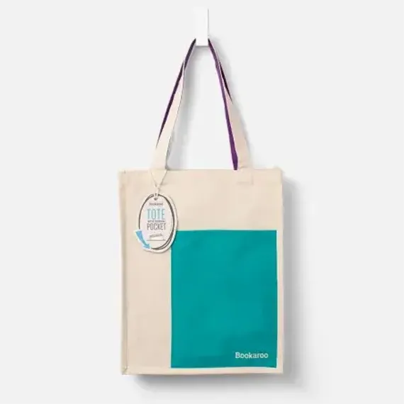 Bookaroo Tote Bag - Turquoise &amp; Purple