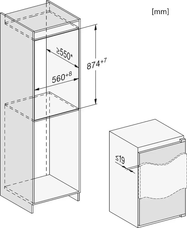 Встраиваемый холодильник Miele K 7115 E