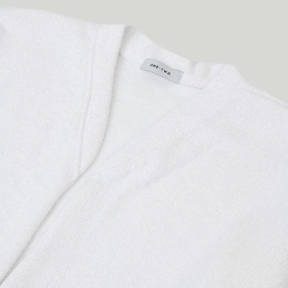 Long Cardigan Robe White