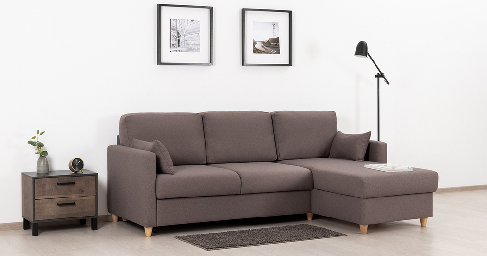 Дилан угловой диван-кровать (бронзовый)