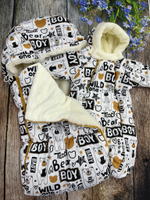 Комплект на выписку новорожденного "Зефирка" (2 предмета) (Цвет: Синий)