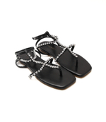 Кожаные босоножки TWINSET - черный(221TCT060)