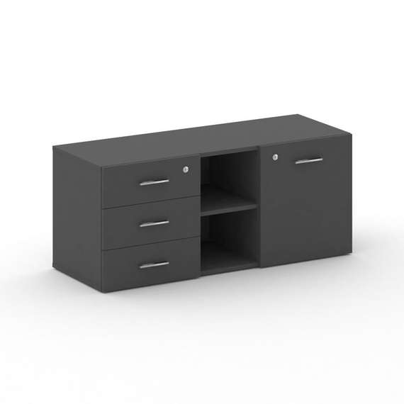 Fresco Греденция FRU.GR-2 Базальт UM/Хром 1250*460*532