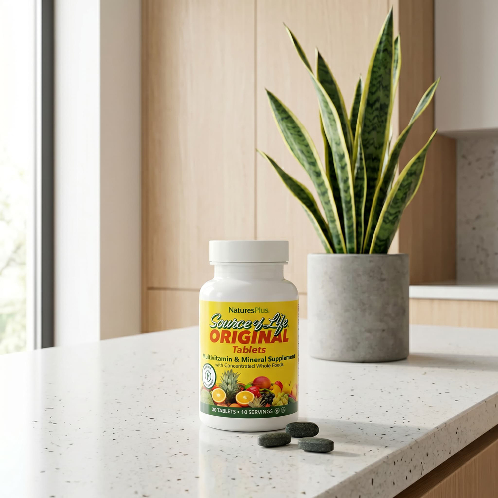 NaturesPlus, Source of Life®, оригинальные таблетки, добавка с мультивитаминами и минералами, 30 таблеток