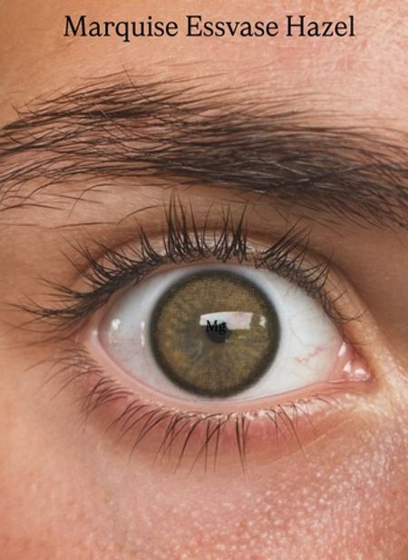 Натуральные медовые цветные линзы Marquise essvase Hazel / Для темных и светлых глаз / 12 месяцев