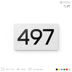 Номер на дверь 497, табличка на дверь для офиса, квартиры, кабинета, аудитории, склада, белая 120х70 мм, Айдентика Технолоджи