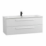 Тумба с раковиной Cezares ECO-CER-N 120 ECO-CER-N-1200-2C-SO-BL белая глянцевая