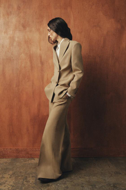 ZARA БРЮКИ ИЗ ШЕРСТИ СО СТРЕЛКАМИ — ZW COLLECTION, БЕЖЕВЫЙ