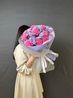 Букет-комплимент в лавандого-розовой гамме