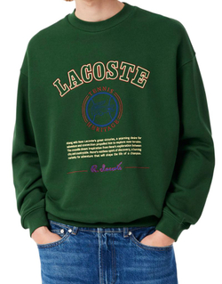 Куртка теннисная Lacoste Heritage Embroidery Fleece - pine green