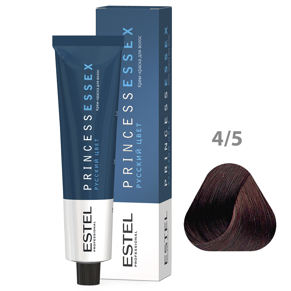 ESTEL PRINCESS ESSEX Крем-краска для волос, 4/5 шатен красный/вишня, 60 мл