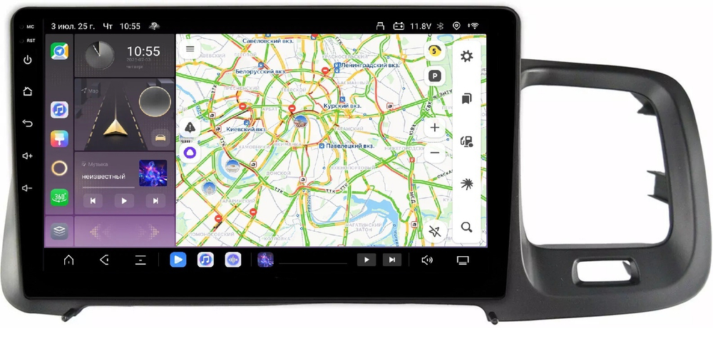 Магнитола для Volvo S60/V60 2010-2018 (штатный экран 7") - Kuberg QLed, Android 13, TS20, CarPlay, SIM-слот