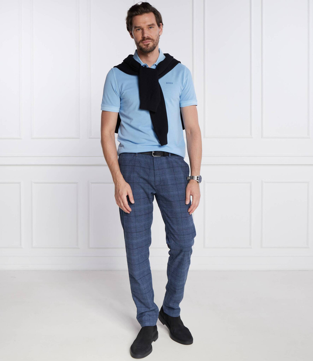 Поло Prime BOSS ORANGE - голубой(50468576)