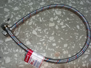 Подводка гибкая для воды оплетка из нерж стали г/г 1/2" 0,8м