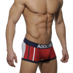 Мужские трусы боксеры красные с белым Addicted
