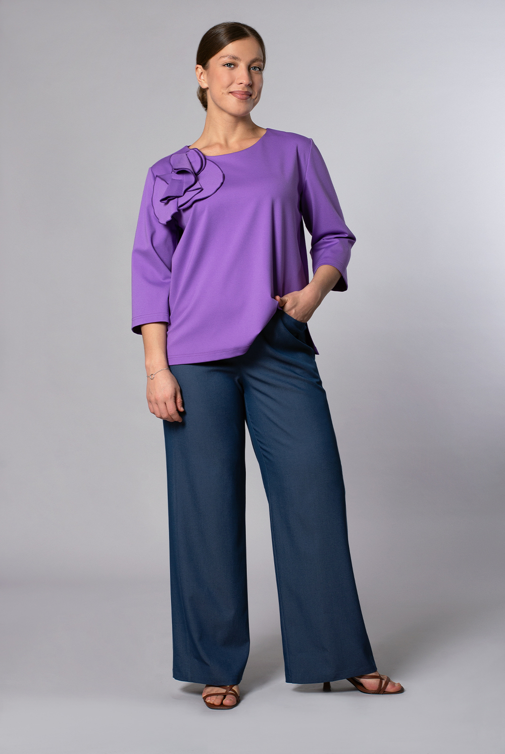 Брюки женские 4268зп, Деним #364Д024268зп