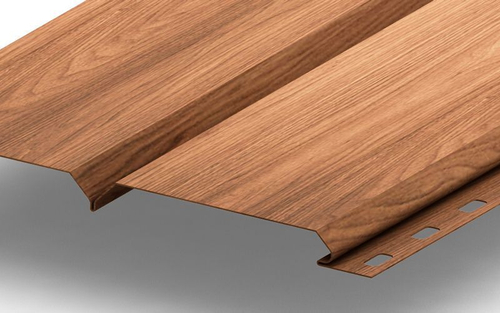 Сайдинг металлический L -Брус ECOSTEEL Текстурированный 0.5мм Золотой Дуб (в наличии)