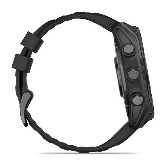 Garmin Fenix 8 Amoled 51 мм – Серый корпус, черный силиконовый ремешок