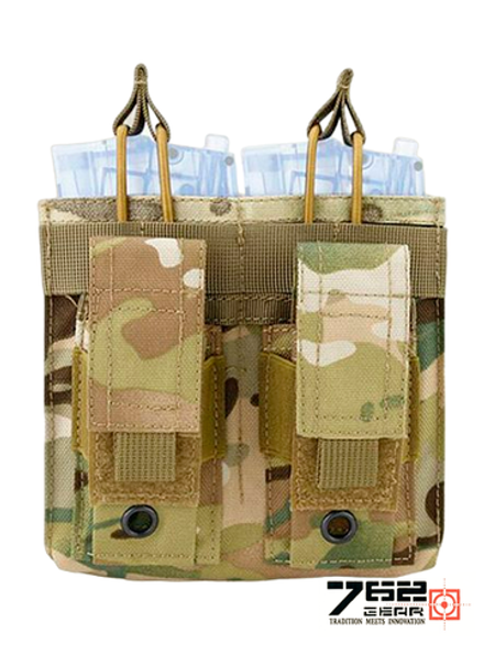 Подсумок для 2 магазинов M4/M16 и 2 пистолетных магазина Tactica 7.62 Gear (PH-474). Мультикам