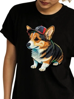 Футболка оверсайз с принтом собакой Бигль Корги Хаски