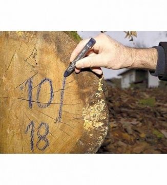 Строительный мелковый восковой карандаш чёрный 12 мм PICA-MARKER 590/46