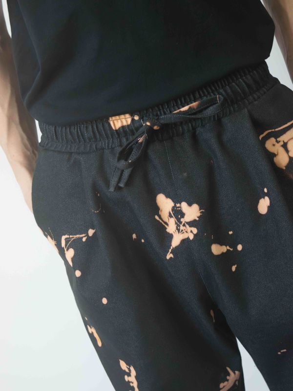 Брюки Bleach Tie-Dye черные - фото 9