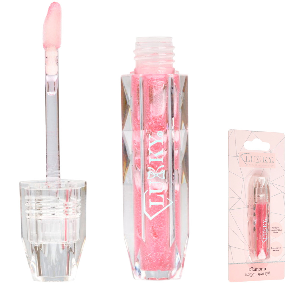 Глазурь для губ с ароматом клубники,цвет розово-сиреневый,2,5 мл Т26488