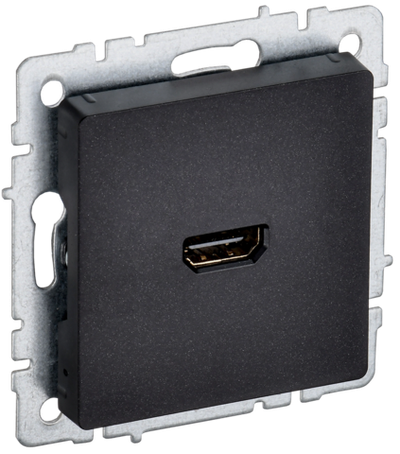 BRITE Розетка HDMI РHDMI-0-БрЧ черный IEK