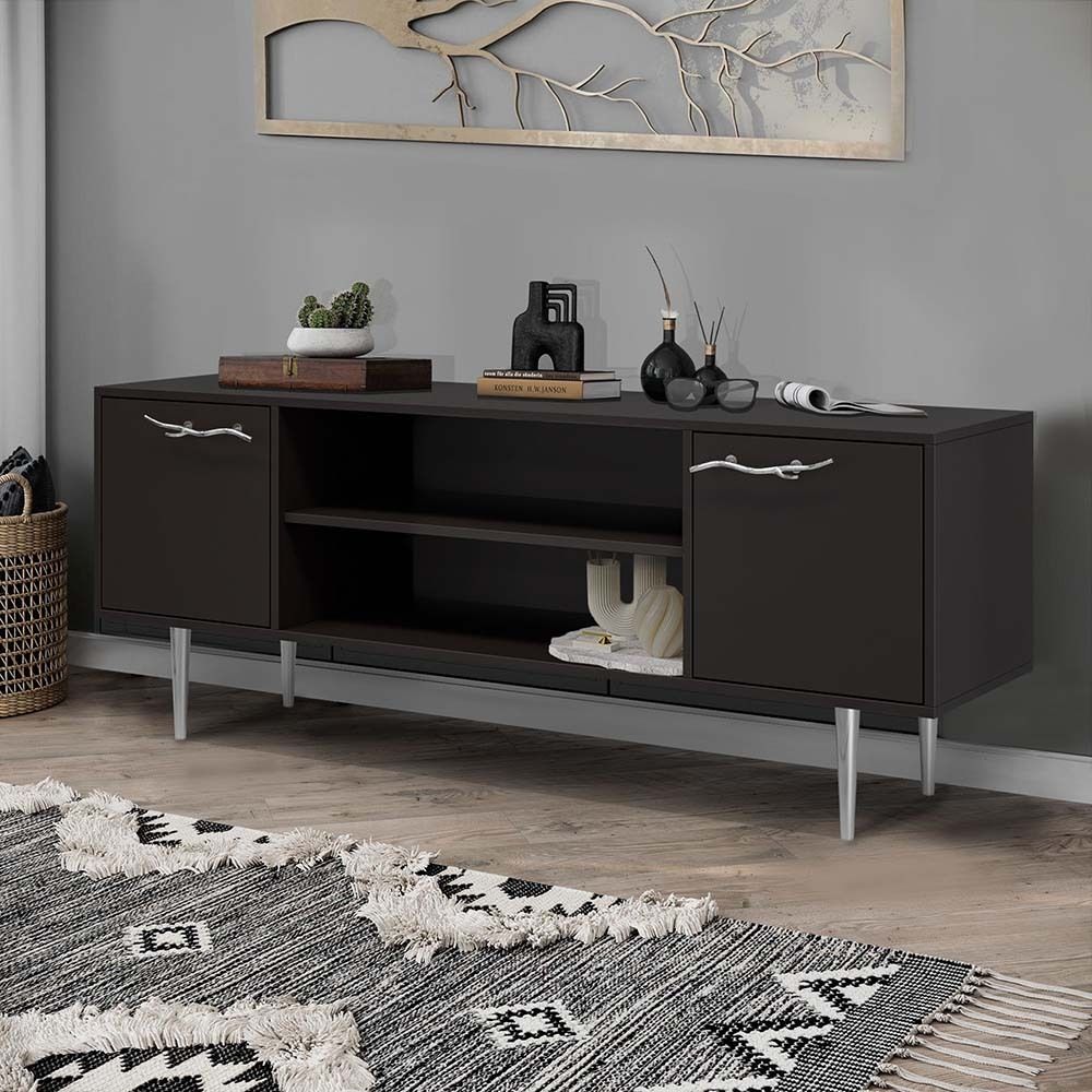 Тумба под ТВ Арт Колор matte 155см Стайл Сильвер Терпкий коричневый матовый