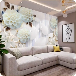 Фотообои 3D Цветы Шары в спальню, в гостиную, на кухню 350х260