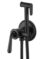 Смеситель с гигиеническим душем встраиваемый WONZON & WOGHAND STEAM, Черный матовый (WW- 88829008-MB)