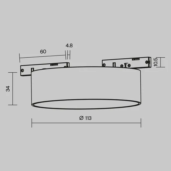 Трековый светильник Зон / Zon Levity 4000К 12Вт 100° Technical tr189-1-12w4k-bw