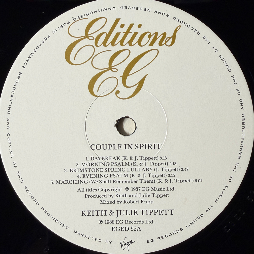 Keith & Julie Tippett – Couple In Spirit (Англия 1988г.) Т