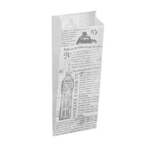 Пакет бумажный Казахстан белый газета 27*10*4 см 36 гр V-дно