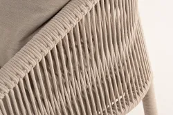 "Верона" лаунж-зона 5-местная плетеная из роупа (веревки), каркас алюминиевый белый, роуп бежевый