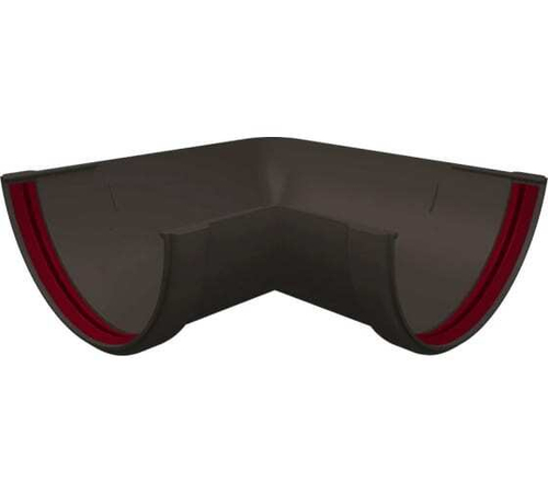 Угол желоба  универсальный ПВХ стандарт графит 90 град. GL