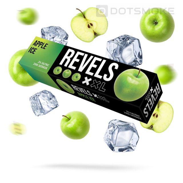 Одноразовый Pod Revels XXL - Apple Ice (2000 затяжек)