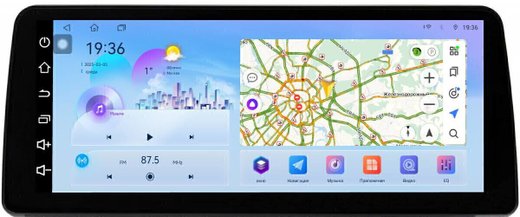 Магнитола для Lada Vesta NG 2023+ (ШГУ, рамка черная матовая 9) - FarCar монитор 12.3" 2K QLED на Android 14, TS10, CarPlay, 4G SIM-слот