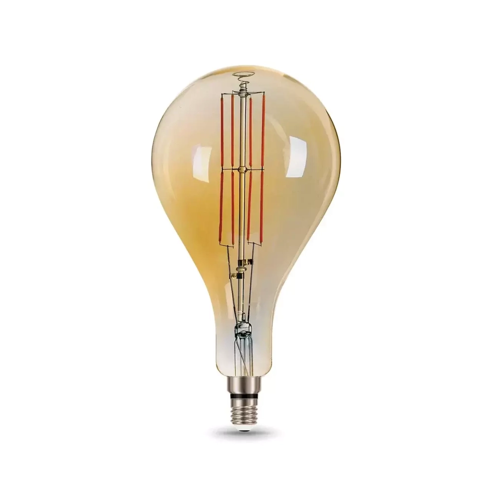 Лампа Gauss LED Filament А160 8W Е27 780lm 2400К golden straight 149802008